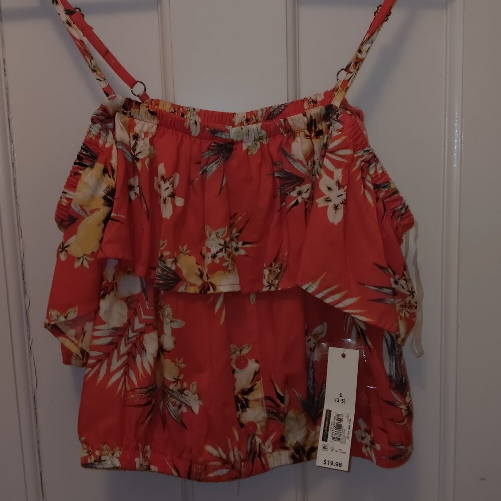 Floral halter top
